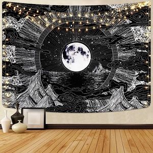 Hippie Mountain/Ocean Starry Night Sky Tapestry